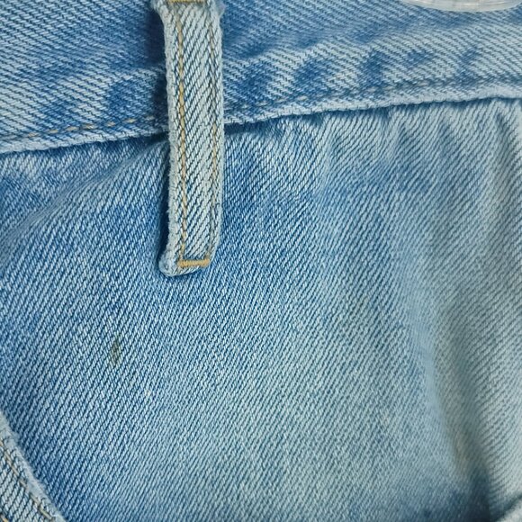 Vtg Mickey Unlimited Shorts Juniors Med Blue Denim Embroidered Disney Distressed - Picture 5 of 15